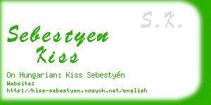 sebestyen kiss business card